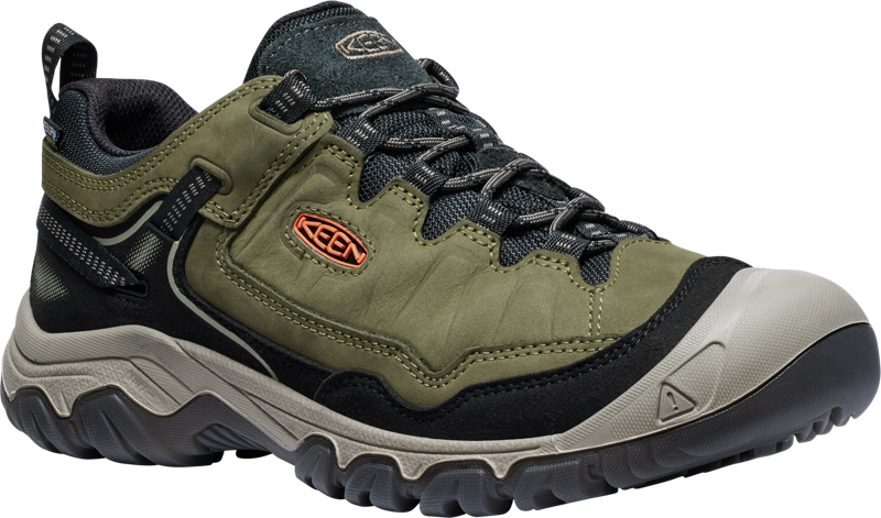 Keen 1028996 M's Targhee IV WP - Dark olive/Gold flame