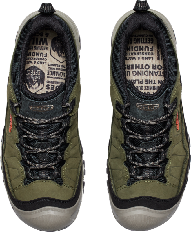 Keen 1028996 M's Targhee IV WP - Dark olive/Gold flame