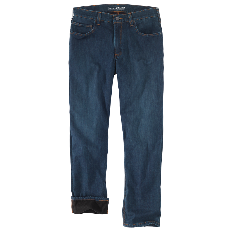 Carhartt 104939_H88 RelaxedFit Fleece Lined Jeans - Rapids Blue