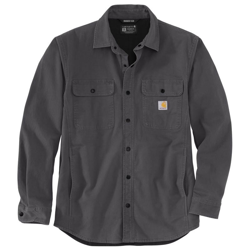 Carhartt 105419 Mens' Rugged Flex Relaxed Fit Canvas Fleece Lined Shirt Jac