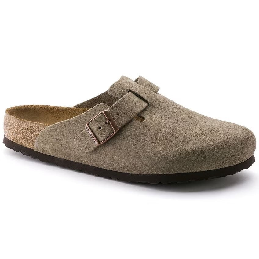 Birkenstock Boston Soft Footbed - Taupe Suede 560771/3