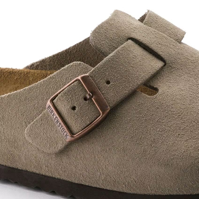 Birkenstock Boston Soft Footbed - Taupe Suede 560771/3