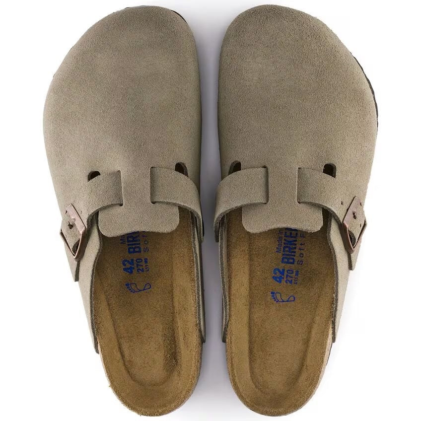 Birkenstock Boston Soft Footbed - Taupe Suede 560771/3