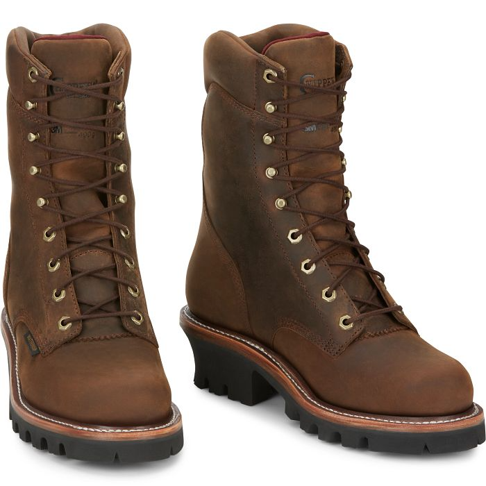 Chippewa 59408 Super DNA 9in,WP,400g Logger Brown