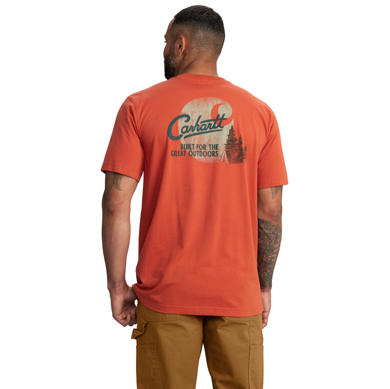Carhartt 106777 M Rlxdft LW Sht Slv Camp Grphc Tshirt