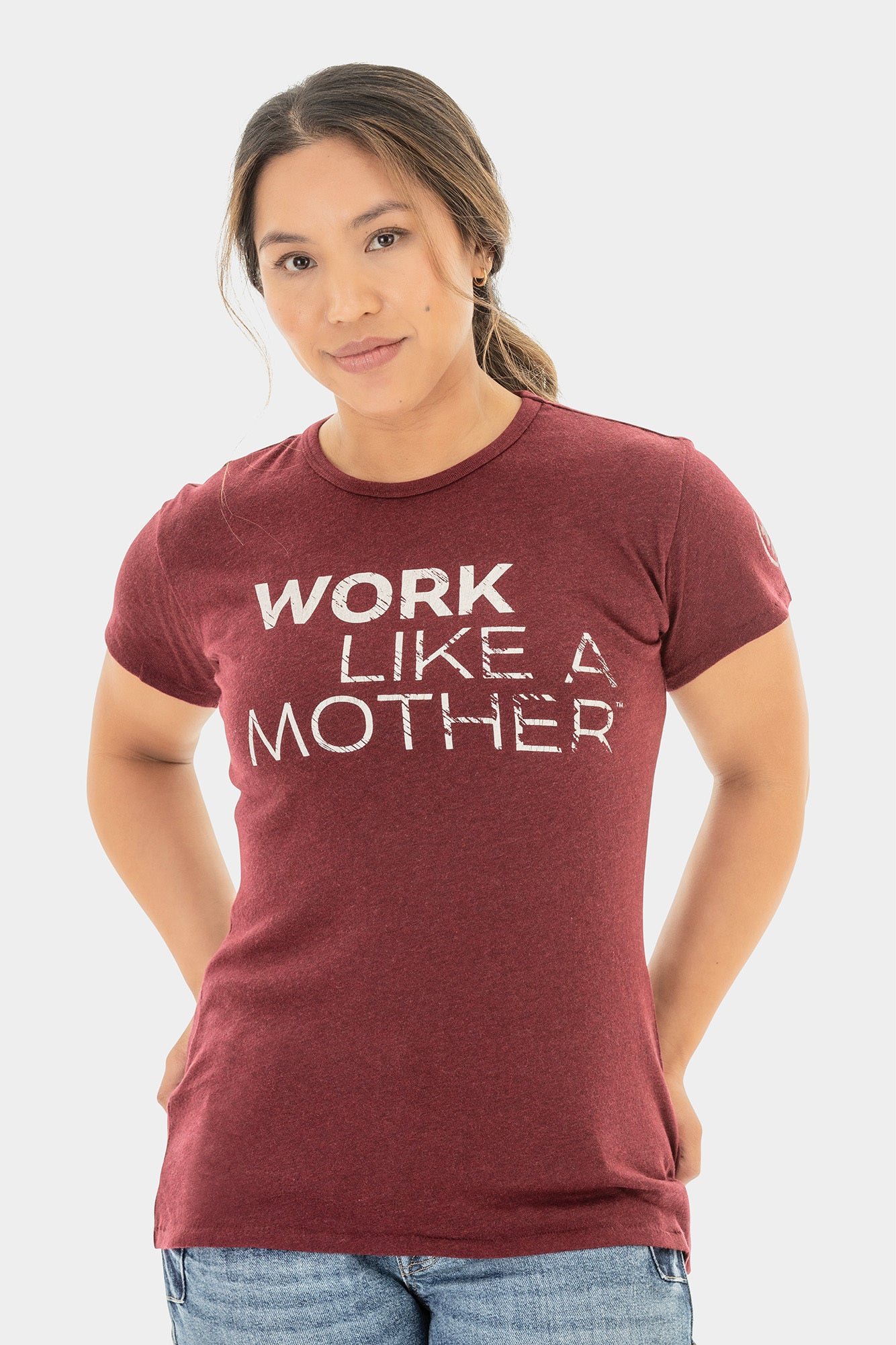 Dovetail Graphic Crew Neck T - Work Like a Mother - DWS25CT1-935 - Elderberry