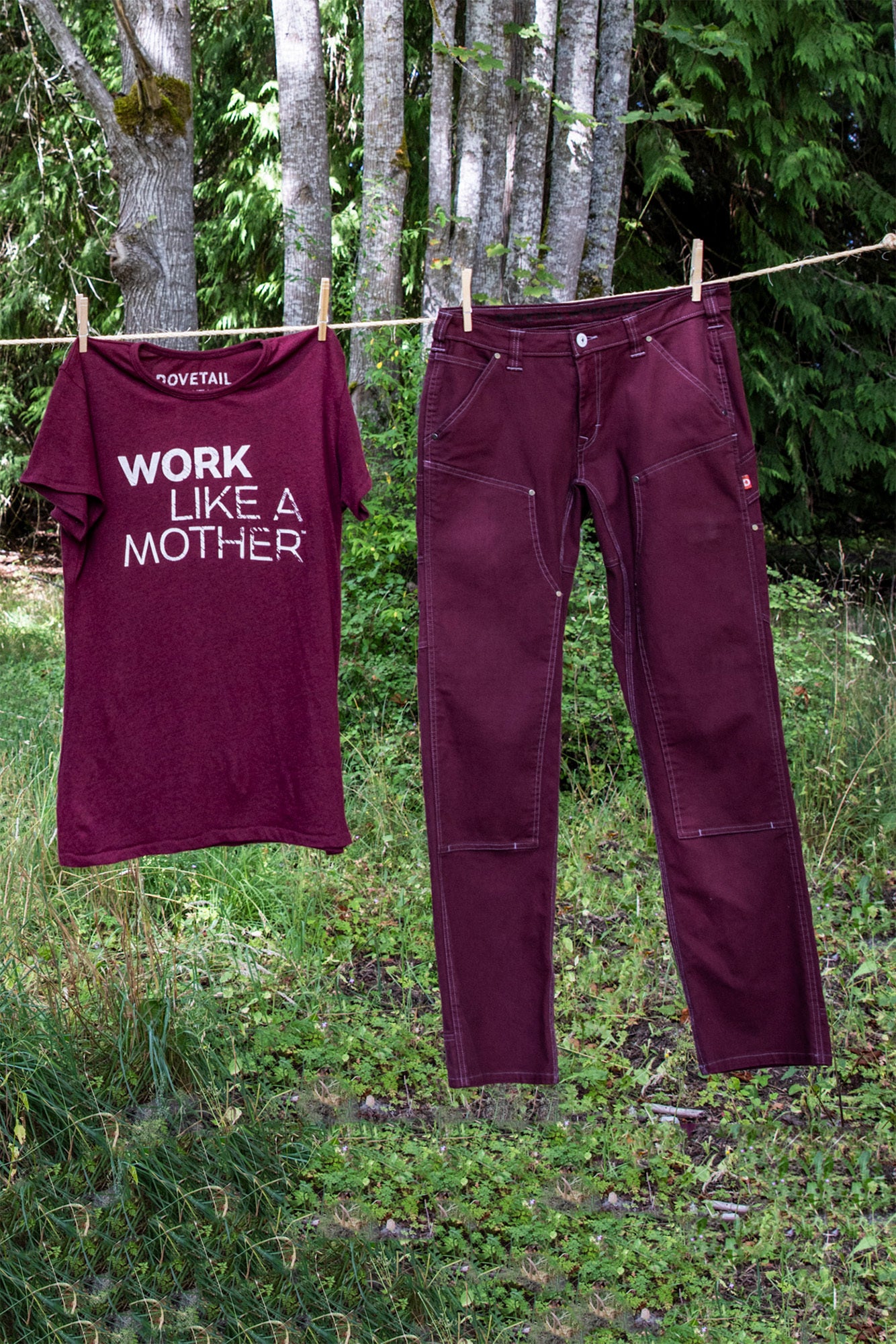 Dovetail Graphic Crew Neck T - Work Like a Mother - DWS25CT1-935 - Elderberry