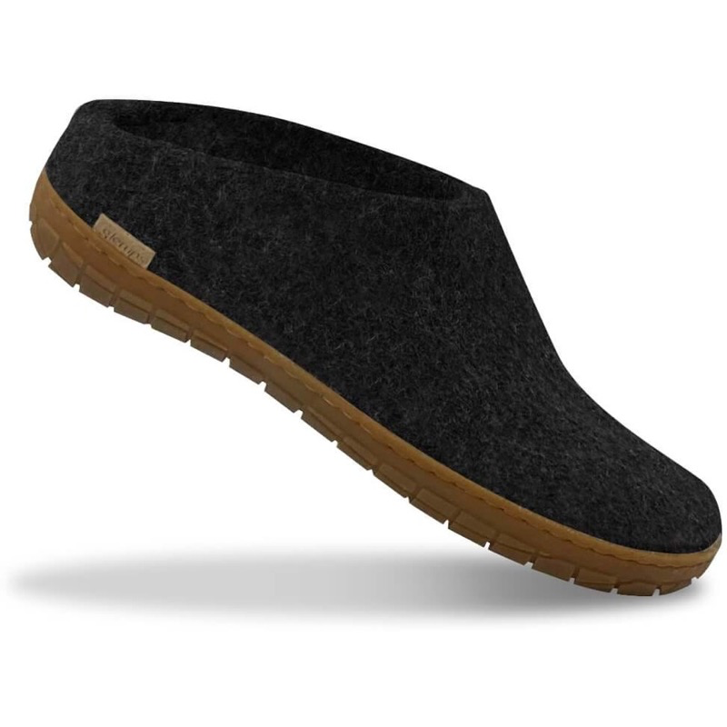 Glerups BR-02 Charcoal Slip-On W/ Natural Rubber Sole
