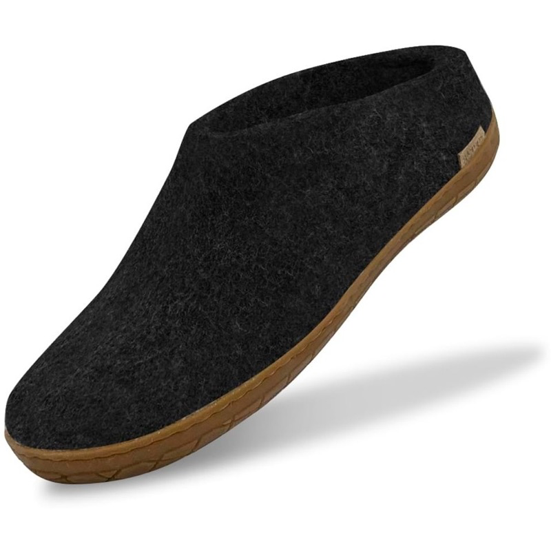 Glerups BR-02 Charcoal Slip-On W/ Natural Rubber Sole