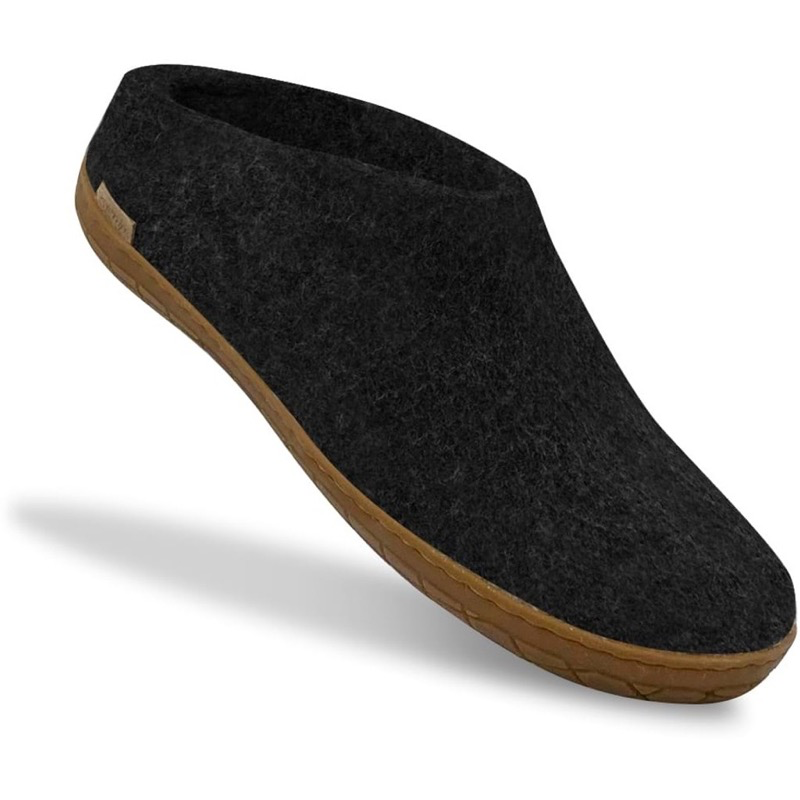 Glerups BR-02 Charcoal Slip-On W/ Natural Rubber Sole