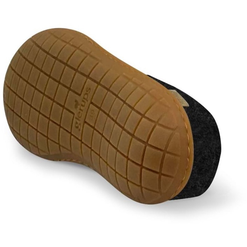 Glerups BR-02 Charcoal Slip-On W/ Natural Rubber Sole