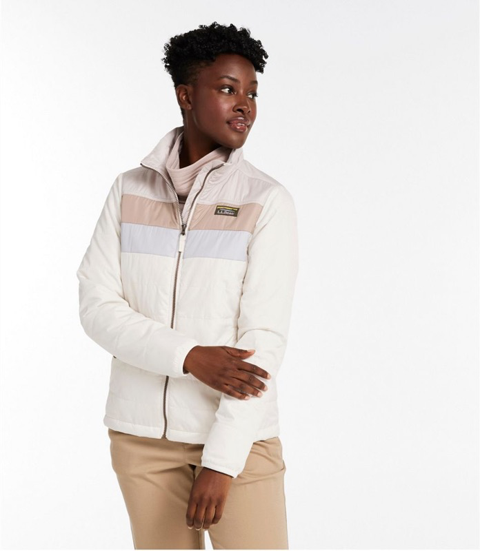 LL Bean 512395 Wmns Mtn Classic Puffer Jacket Color Blocked