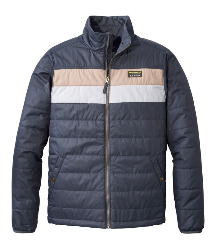 LL Bean 512406 Mens Mountain Classic Puffer Jacket Color Block