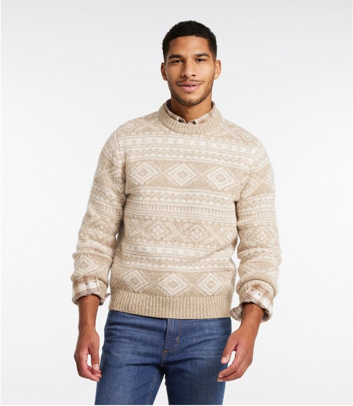 LL Bean 515581 Mens Bean's Classic Raggwool Crew Sweater