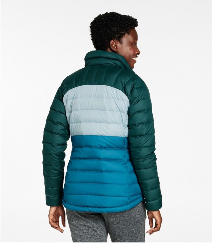 LL Bean 516733 Bean's Wmns Down Jacket Colorblock