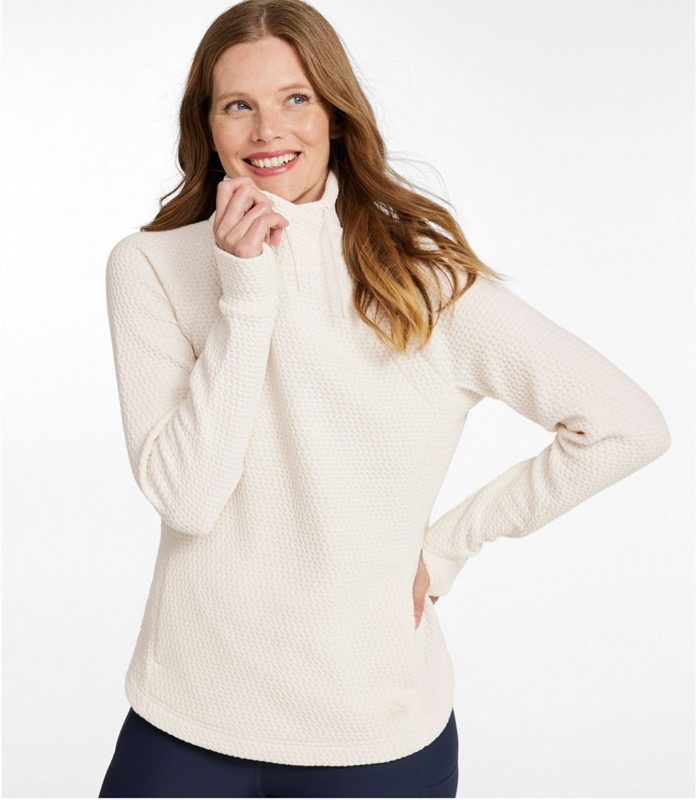 LL Bean 520418 Wmns Ridgeknit Crossneck Pullover