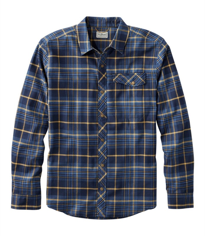 LL Bean 523252 Mens Mountainside Brushed Performance Shirt