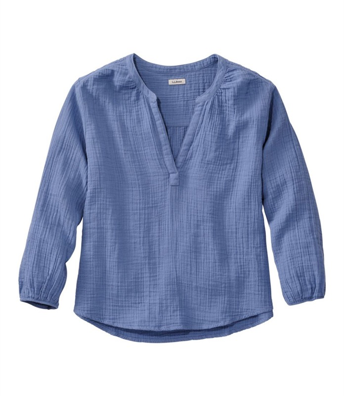 LL Bean Cloud Gauze Splitneck Shirt Women's Regular - 527357