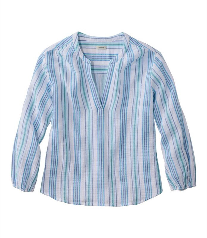 LL Bean Cloud Gauze Splitneck Shirt Women's Regular - 527357
