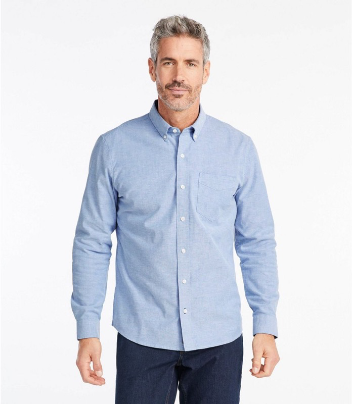 LL Bean Mens Comfort Stretch Oxford LS - 509415