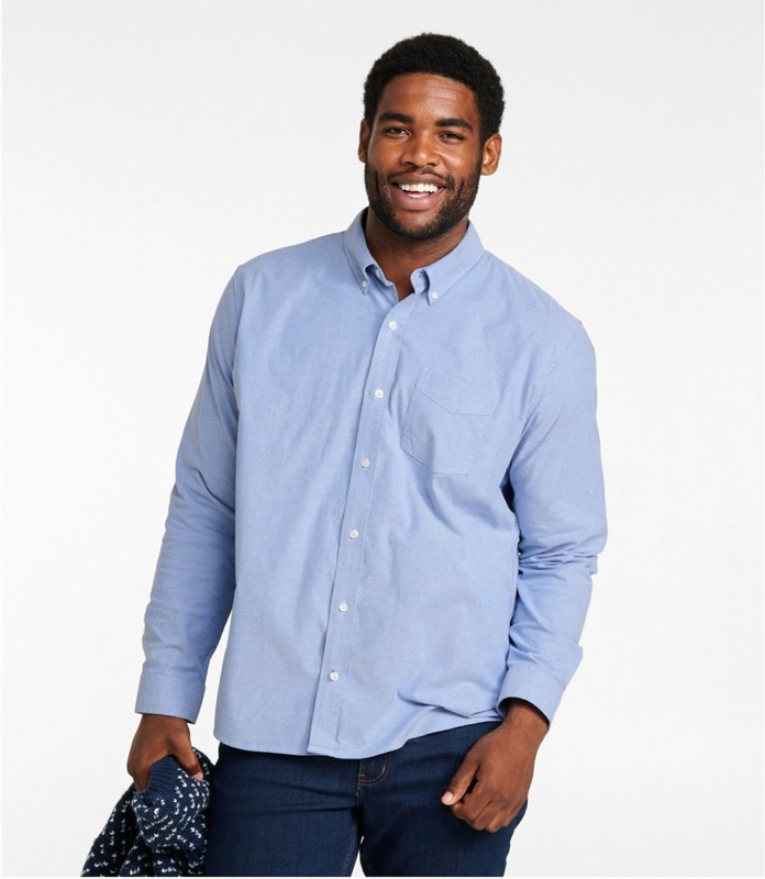 LL Bean Mens Comfort Stretch Oxford LS - 509415