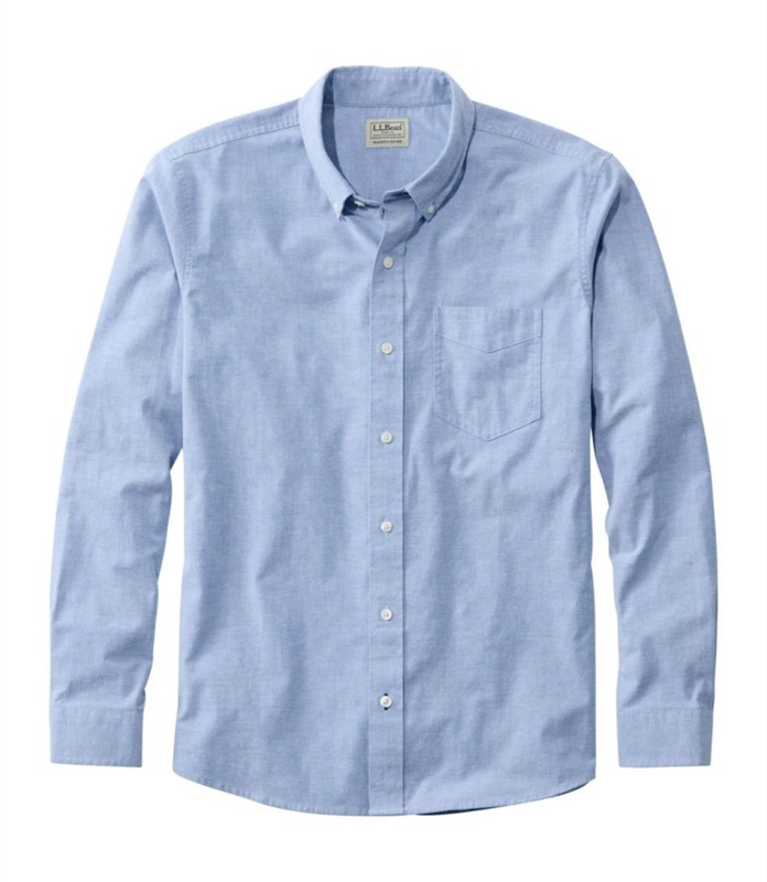 LL Bean Mens Comfort Stretch Oxford LS - 509415