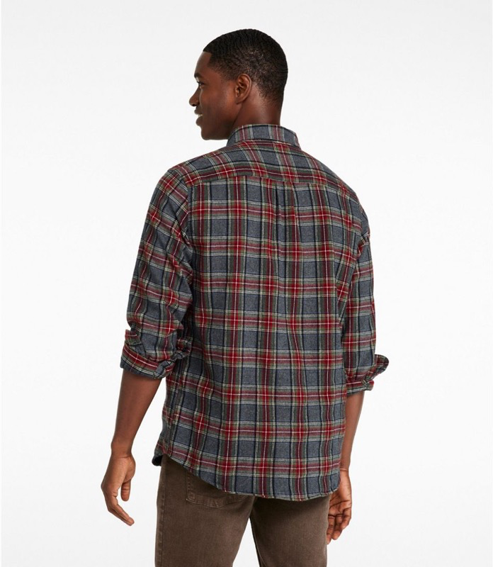 LL Bean Mens LS Scotch Plaid Flannel Shirt - 228061
