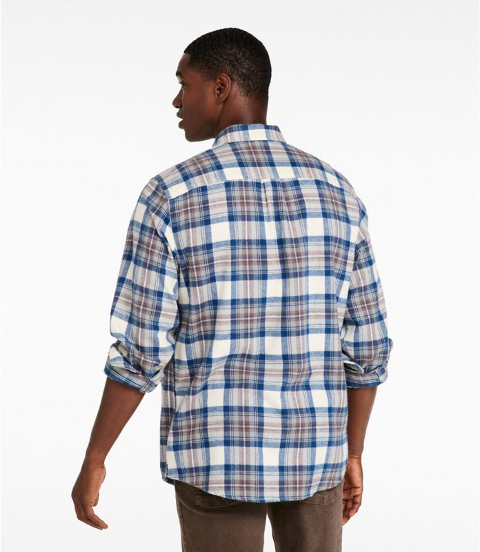 LL Bean Mens LS Scotch Plaid Flannel Shirt - 228061