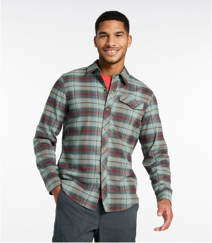 LL Bean Mens Mountainside Brushed Perf Shirt - 523252