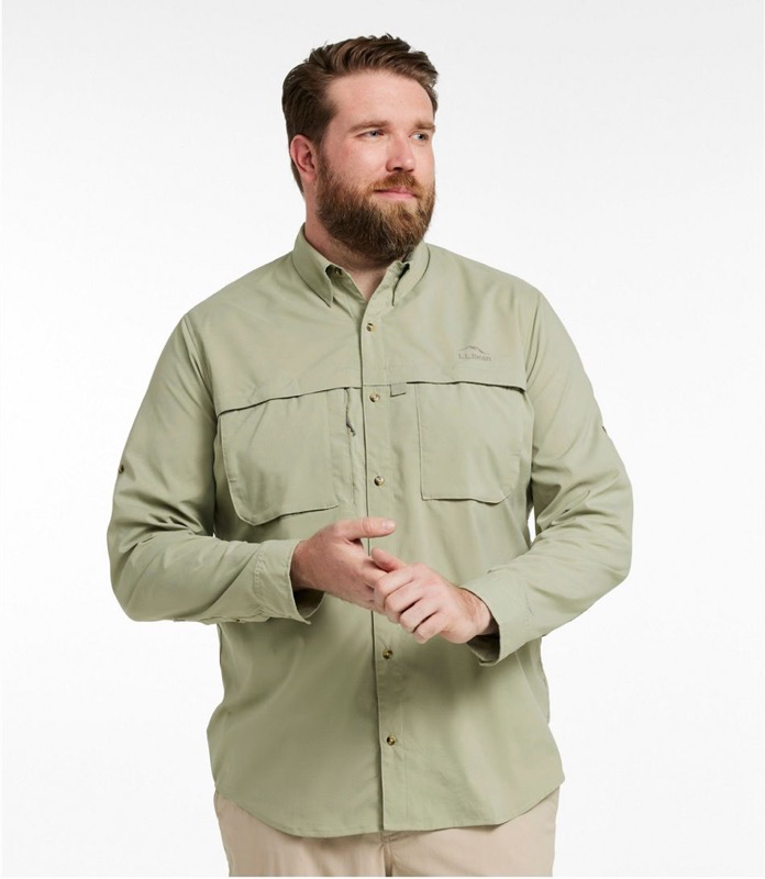 LL Bean Ms Tropicwear Shirt Long Sleeve - 515888
