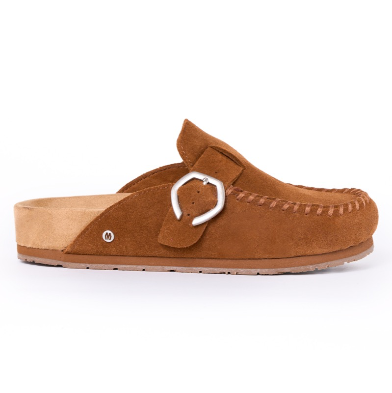 Minnetonka 6000901 Brown Buckle Clog