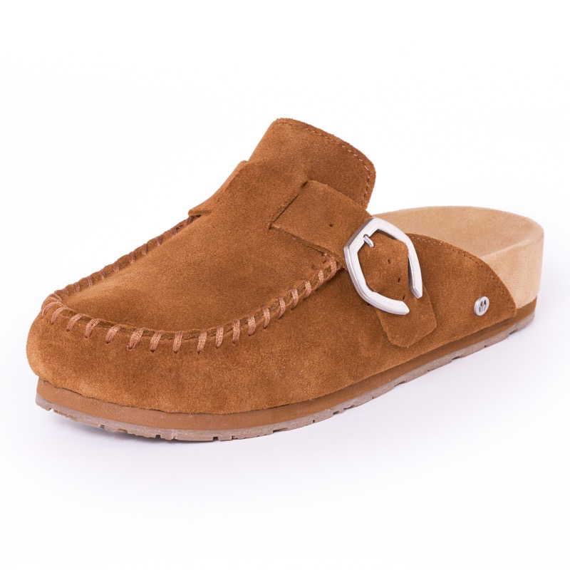 Minnetonka 6000901 Brown Buckle Clog