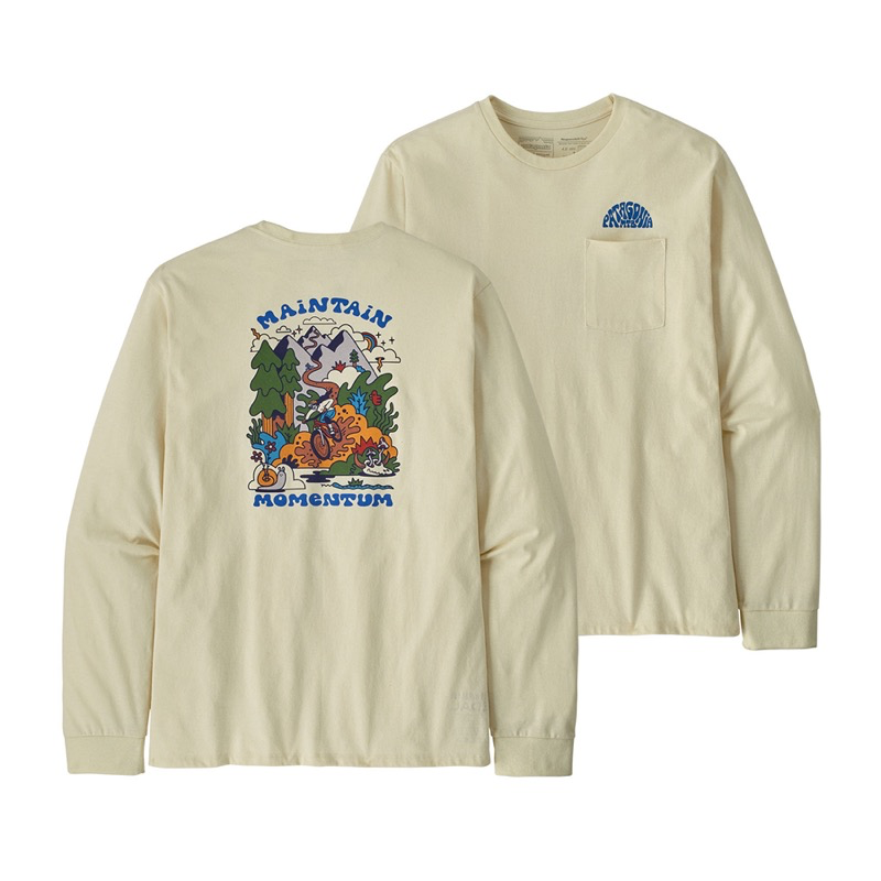 Patagonia 37595 M's L/S Maintain Momentum Pocket Tee