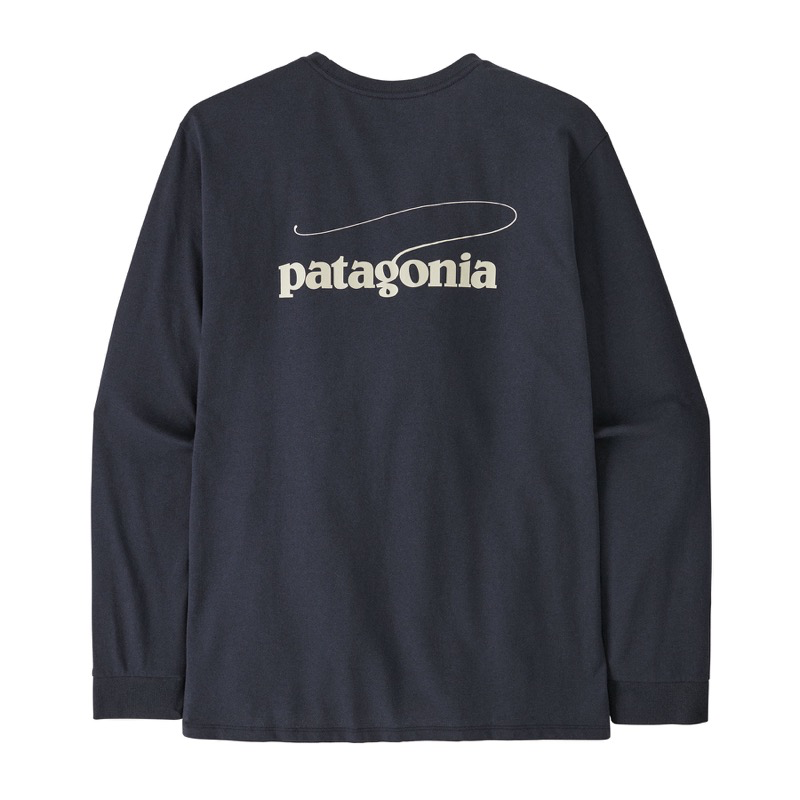 Patagonia 37819 M's L/S Casting Logo Responsibili-Tee