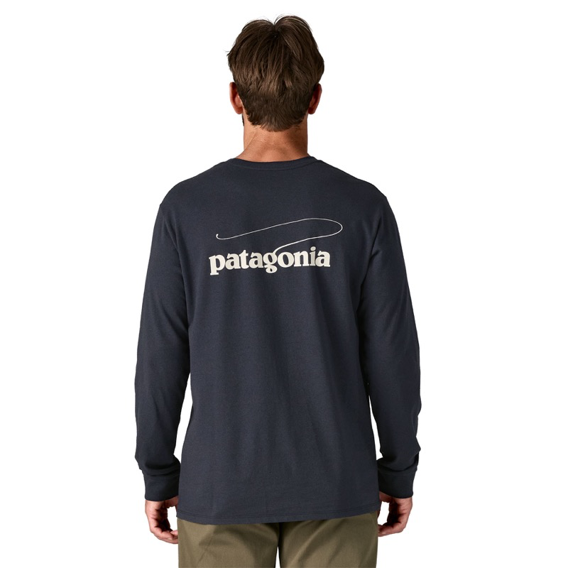 Patagonia 37819 M's L/S Casting Logo Responsibili-Tee