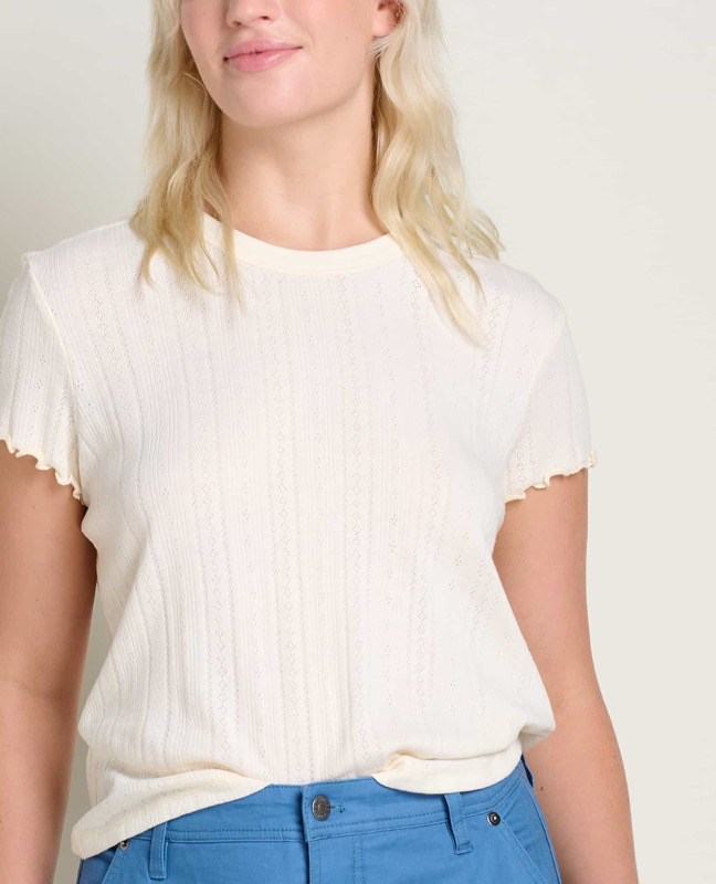 Toad & Co T1002405 Ws Foothill Pointelle Short Sleeve Baby Tee