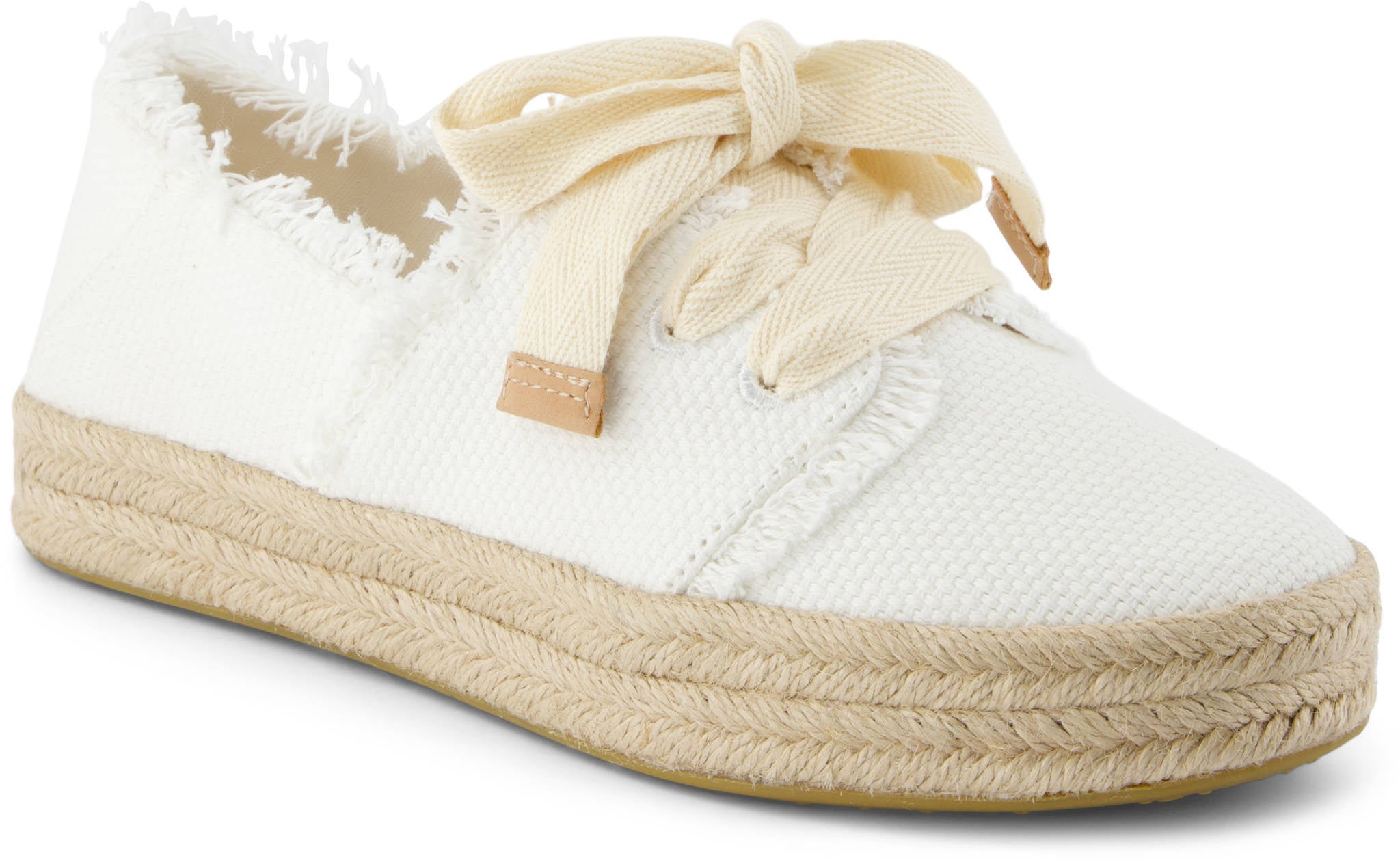 TOMS 10021879 Carolina Lace Up White Beachside Woven