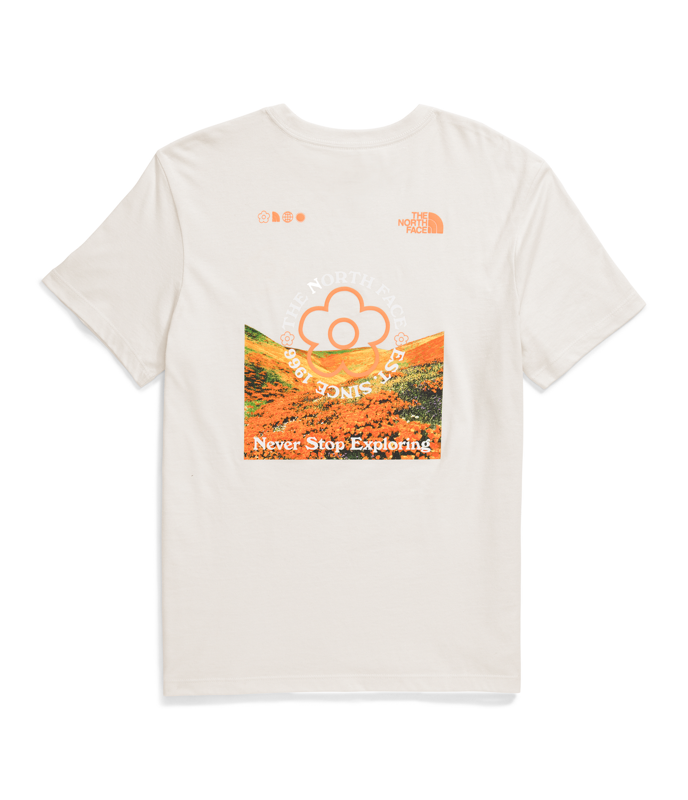 The North Face NF0A8B9Q Women's Short Slv Strange Colorful World Flower Field Tee—Graphic