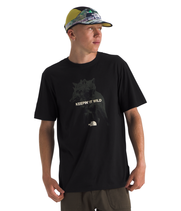The North Face NF0A8B9Y Men's Short Slv Animals We Love Wolf Tee—Graphic