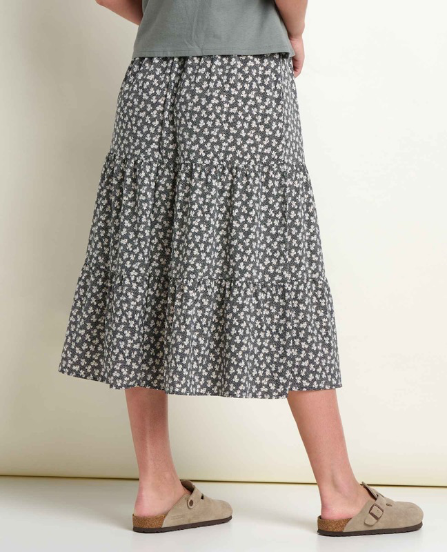Toad & Co T1000037 Ws Sunkissed Tiered Midi Skirt
