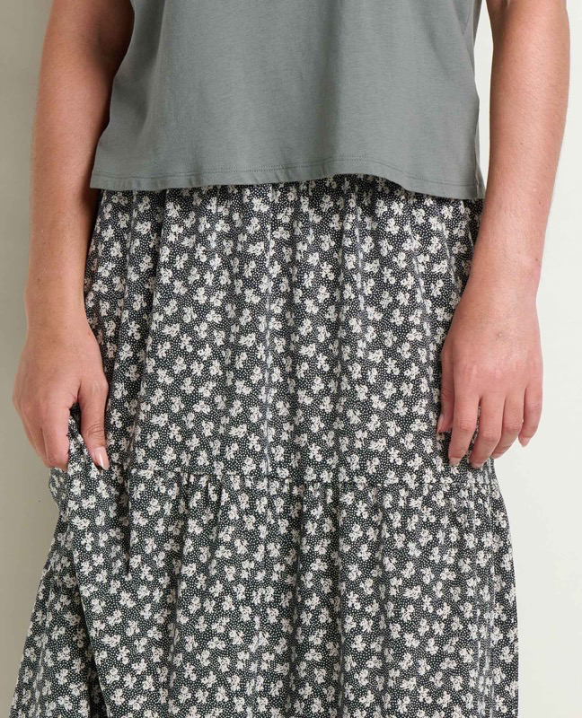 Toad & Co T1000037 Ws Sunkissed Tiered Midi Skirt