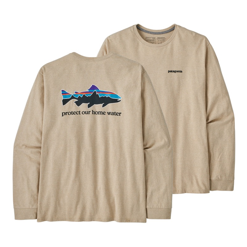 Patagonia 37574 M's L/S Home Water Trout Responsibili-Tee