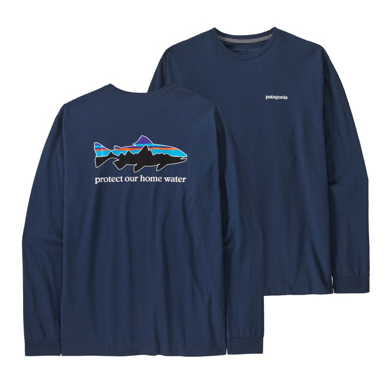 Patagonia 37574 M's L/S Home Water Trout Responsibili-Tee