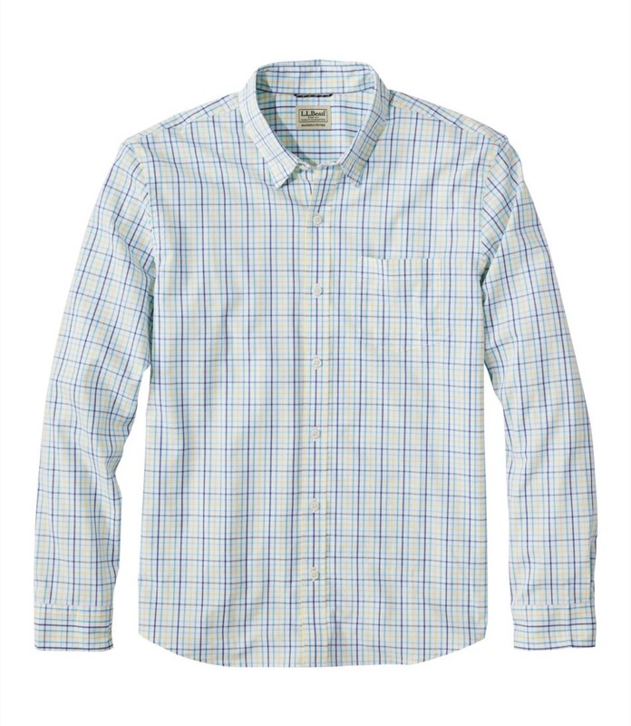 LL Bean Ms Comfort Str Perf Shirt LS Plaid - 521696