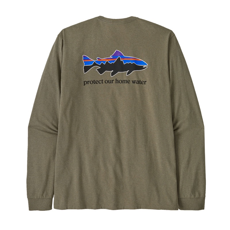 Patagonia 37574 M's L/S Home Water Trout Responsibili-Tee