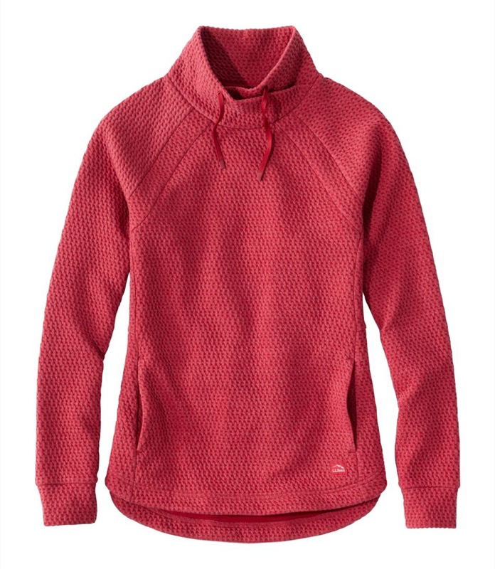 LL Bean 520418 Wmns Ridgeknit Crossneck Pullover
