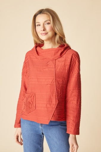 RIPPLE EFFECT COWL PULLOVER F26H
