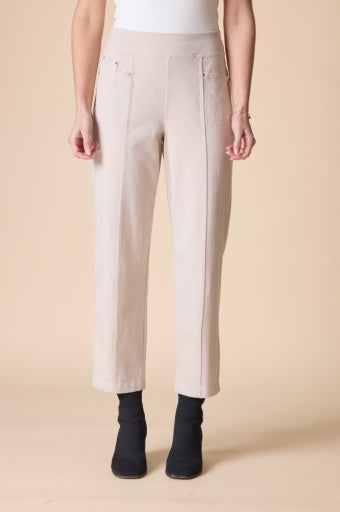 STONEWASH CTN SPAN SEAMED FRONT STRAIGHT LEG F26H
