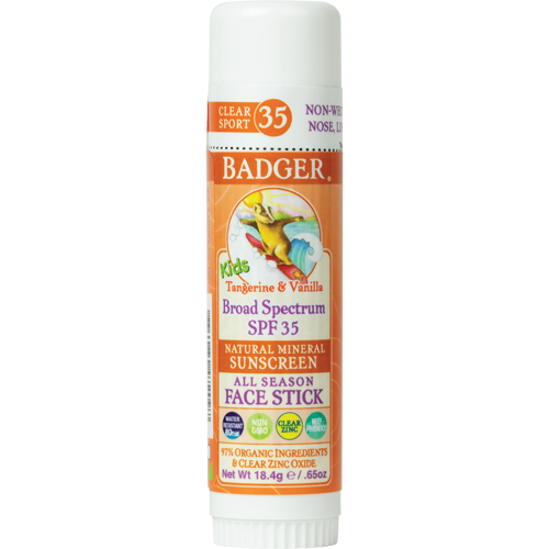 Badger SPF 35 Kids Mineral Sunscreen Face Stick