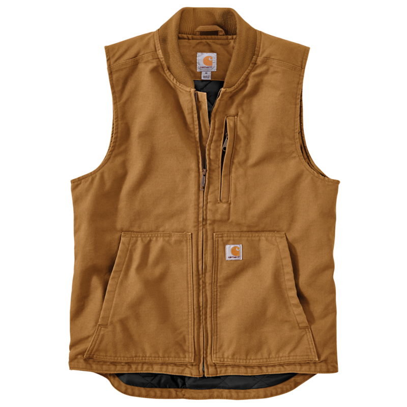 CARHARTT WASHED DUCK INSULATED RIB COLLAR VEST 104395